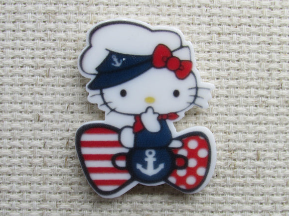 First view of the Sailor White Kitty Needle Minder