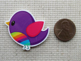Second view of the Purple Rainbow Bird Needle Minder