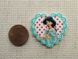 Second view of the Jasmine in a Heart Needle Minder