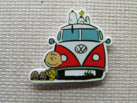 First view of the Snoopy and Charlie Brown VW Van Needle Minder