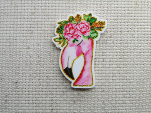 First view of the Flowery Flamingo Needle Minder