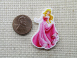Second view of the Aurora in a Sparkly Pink Gown Needle Minder