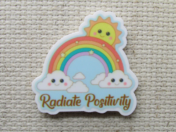 First view of the Radiate Positivity Rainbow, Sun and Clouds Needle Minder