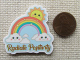 Second view of the Radiate Positivity Rainbow, Sun and Clouds Needle Minder