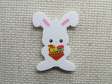 First view of the Easter Bunny Holding a Heart Needle Minder