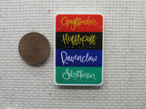 Second view of the Gryffindor, Hufflepuff, Ravenclaw and Slytherin Needle Minder