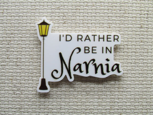 First view of the I'd Rather be in Narnia Needle Minder