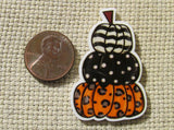 Second view of the A Stack of Colorful Pumpkins Needle Minder