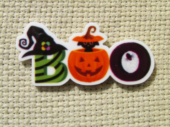 First view of the Cute Black Cat Halloween Boo Needle Minder