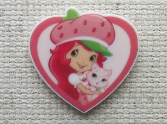 First view of the Strawberry Shortcake with Kitty in Heart Needle Minder