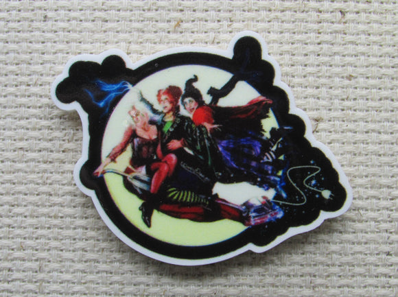 First view of the Flying Sanderson Sisters Hocus Pocus Needle Minder