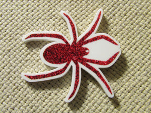 First view of the Red Sparkly Spider Needle Minder