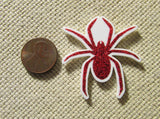 Second view of the Red Sparkly Spider Needle Minder