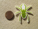 Second view of the Green Sparkly Spider Needle Minder