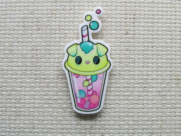 First view of the Green Creature Boba Drink Needle Minder