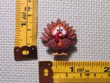 Third view of the Dark Brown Feathered Turkey Needle Minder