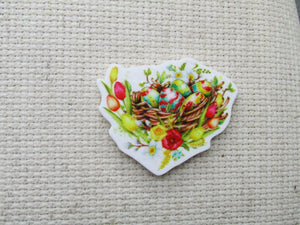 First view of the Floral Easter Egg Nest Needle Minder