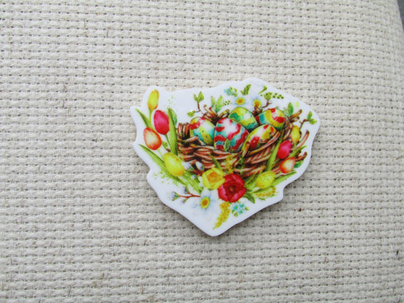 First view of the Floral Easter Egg Nest Needle Minder