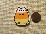 Second view of the Candy Corn Kitty Needle Minder