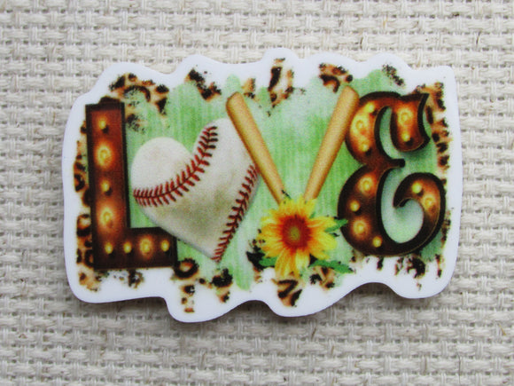 First view of the For the Love of Baseball/Softball Needle Minder