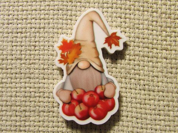 First view of the Apple Harvest Gnome Needle Minder
