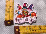 Third view of the Happy Fall Y'all Gnome Trio Needle Minder