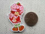 Second view of the Strawberry Shortcake with a Pink Kitten Needle Minder