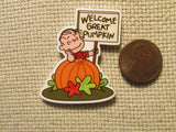 Second view of the Welcome Great Pumpkin Needle Minder