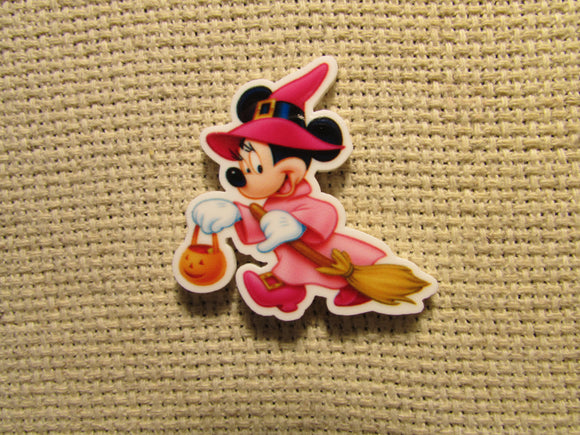 First view of the Minnie Mouse Dressed as a Pink Witch Needle Minder