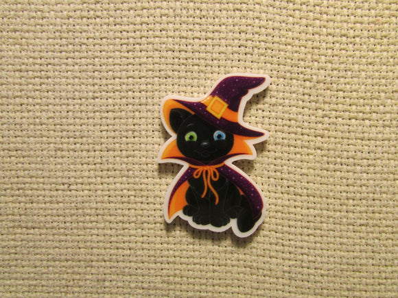 First view of the Black Cat Dressed as a Witch Needle Minder