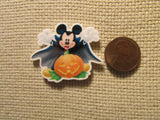 Second view of the Mickey Dressed as a Vampire with a Pumpkin Needle Minder