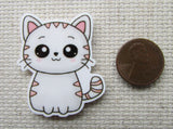 Second view of the Cute Gray Cat Needle Minder