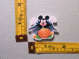 Third view of the Mickey Dressed as a Vampire with a Pumpkin Needle Minder