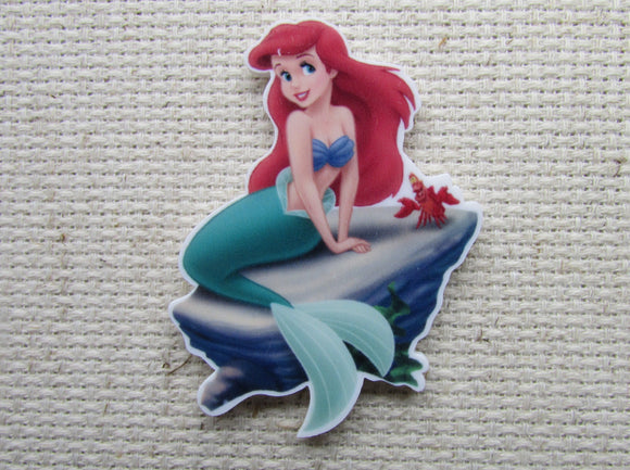 First view of the The Little Mermaid Sitting on a Rock Needle Minder