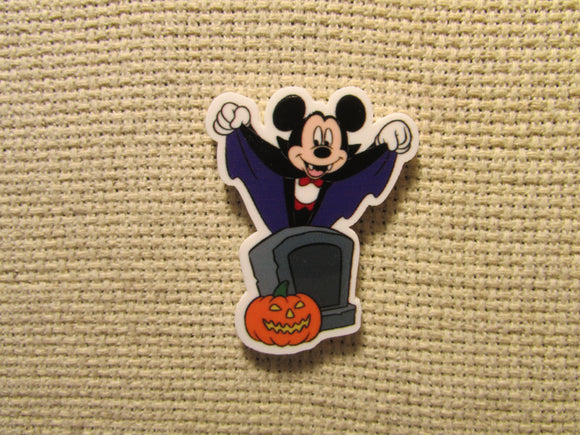 First view of the Mickey Dressed as a Vampire with Gravestone Needle Minder