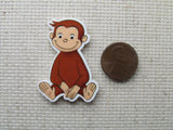 Second view of the Curious Cartoon Monkey Needle Minder
