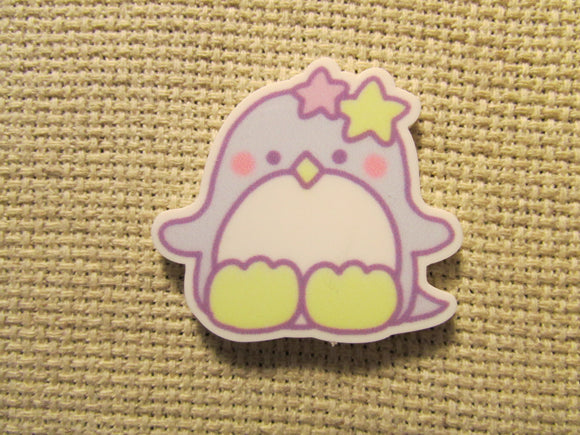 First view of the Cute Little Purple Penguin Needle Minder