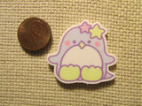 Second view of the Cute Little Purple Penguin Needle Minder