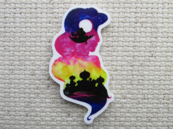 First view of the Aladdin Scene of Agrabah in a Jasmine Silhouette Needle Minder