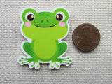 Second view of the Smiling Frog Needle Minder