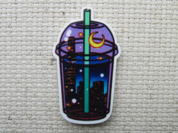 First view of the City Night Sky Boba Cup Needle Minder