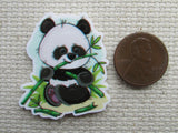 Second view of the Panda Eating Bamboo Needle Minder