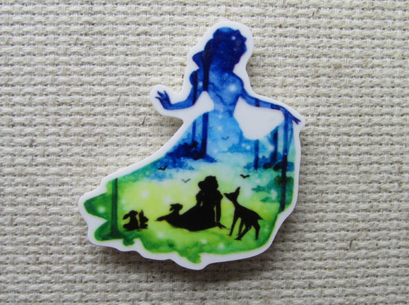 First view of the Snow White Silhouette Scene Needle Minder, Cover Minder, Magnets 