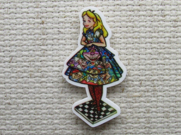 First view of the Alice in Wonderland Scenic Dress Needle Minder 
