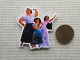 Second view of the Luisa, Isabela and Mirabel from Encanto Needle Minder, Cover Minder, Magnets