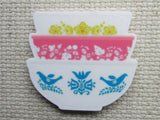 First view of the Vintage Mixing Bowls Needle Minder 