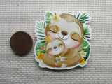 Third view of the Sloth Hug Needle Minder