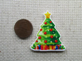 Third view of the Beautiful Christmas Tree Decorated with Red Ornaments Needle Minder
