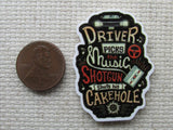 Second view of the Driver Picks the Music Shotgun Shuts His Cakehole Needle Minder 