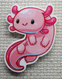 Close up view of an axolotl needle minder